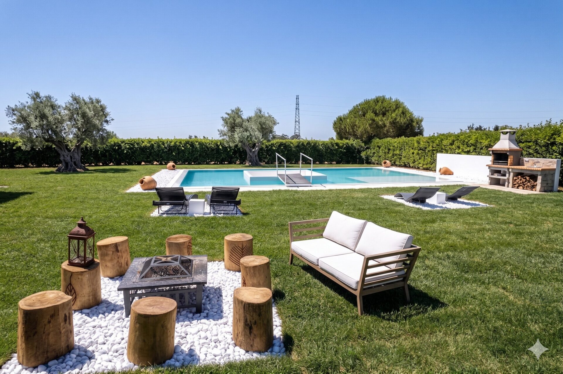 Giardino con piscina